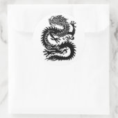 Traditioneller chinesischer Dragon Classic Round S Runder Aufkleber (Tasche)