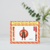 Traditioneller chinesischer Hochzeitssegen Postkarte (Stehend Vorderseite)