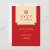 Traditioneller chinesischer Hochzeitstag Einladung (Rückseite)