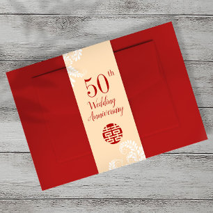 Traditioneller chinesischer Hochzeitstag Einladungsbanderole