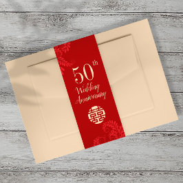 Traditioneller chinesischer Hochzeitstag Einladungsbanderole