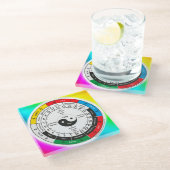 Traditioneller chinesischer T - Shirt für die Chir Glasuntersetzer (Schrägansicht)