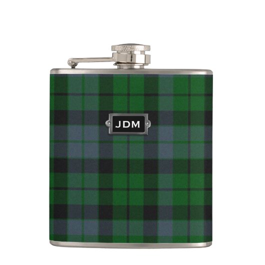 Traditioneller Clan MacKay Tartan-karierte Flasche Flachmann (Vorderseite)