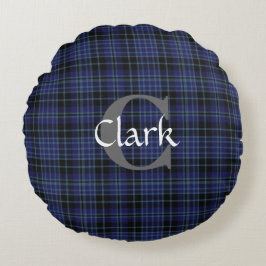 Traditioneller Clarktartan-mit Monogramm Kissen