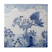 Traditioneller Delft Tile mit Vögeln-30 Fliese (Vorderseite)