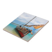 Traditioneller Dhow, Sansibar, Tansania Fliese (Seite)