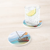 Traditioneller Dhow, Sansibar, Tansania Untersetzer (Seite)