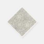 Traditioneller, dunkler weißer Damast Serviette (Ecke)