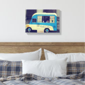 Traditioneller Eiscreme Vintager niedlicher LKW Leinwanddruck (Insitu (Schlafzimmer))
