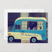 Traditioneller Eiskrem Vintager niedlicher LKW Postkarte (Vorne/Hinten)
