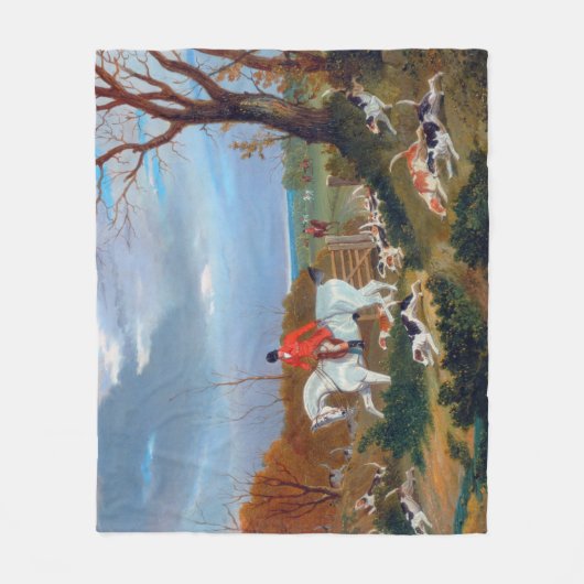 Traditioneller englischer Fox Hunt Sports Dog Fleecedecke (Vorderseite)