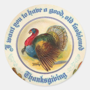 Traditioneller Erntedank-Aufkleber Runder Aufkleber