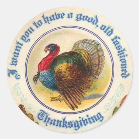 Traditioneller Erntedank-Aufkleber Runder Aufkleber (Vorderseite)