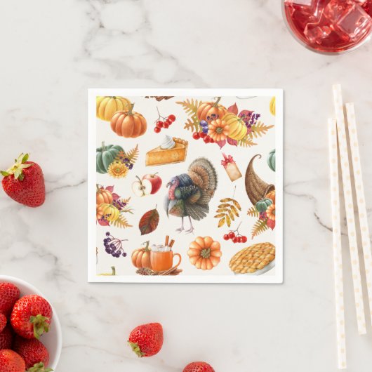 Traditioneller Erntedank Napkin Serviette (Beispiel)