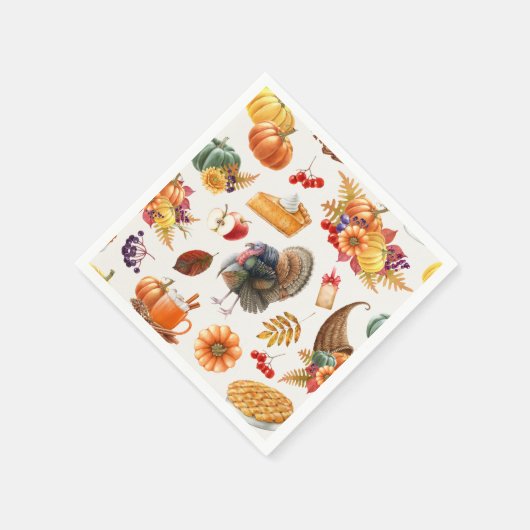 Traditioneller Erntedank Napkin Serviette (Ecke)