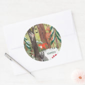 Traditioneller Feiertagsfest Waldland individuelle Runder Aufkleber (Umschlag)