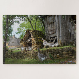 Traditioneller foie gras Gansbauernhof Puzzle