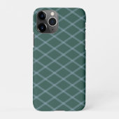 Traditioneller Forest Green Art Deco Rhombus iPhone Hülle (Rückseite)