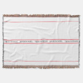 Traditioneller französischer Joyeux Noël Stripe We Decke (Vorderseite)