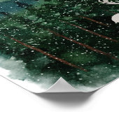 Traditioneller froher Weihnachtsmann im Wald Poster (Ecke)