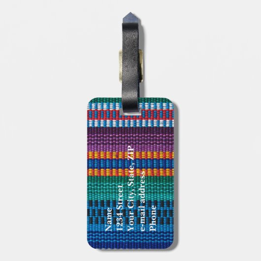 Traditioneller Gepäckanhänger (Rückseite vertikal)