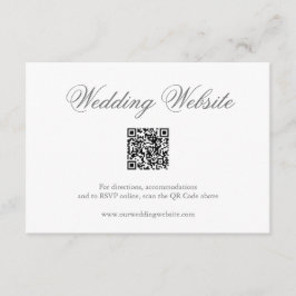 Traditioneller Grauer formaler QR-Code Elegante Ho Begleitkarte