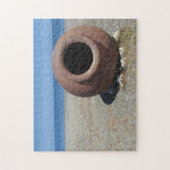 Traditioneller griechischer Terracotta Pot am Stra Puzzle (Vertikal)