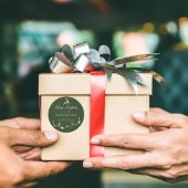 Traditioneller grüner froher Weihnachtsurlaub Runder Aufkleber