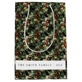 Traditioneller grüner Holly-Urlaub Mittlere Geschenktüte