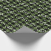 Traditioneller, grüner Karo von Buffalo Lumberjack Geschenkpapier (Ecke)