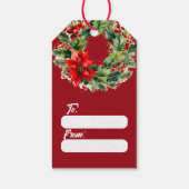 TRADITIONELLER GRÜNER KRIEG MIT ROTEN BOW-CHRISTMA GESCHENKANHÄNGER (Rückseite)