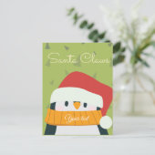Traditioneller grüner und roter Santa Postkarte (Stehend Vorderseite)