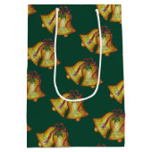 Traditioneller grüner Weihnachtsgeburtsurlaub Mittlere Geschenktüte (Rückseite)