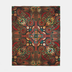 Traditioneller Grunge mit Blumenpfeife Fleecedecke