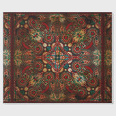 Traditioneller Grunge mit Blumenpfeife Geschenkpapier (Flach)