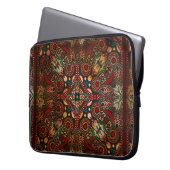 Traditioneller Grunge mit Blumenpfeife Laptopschutzhülle (Vorderseite Links)