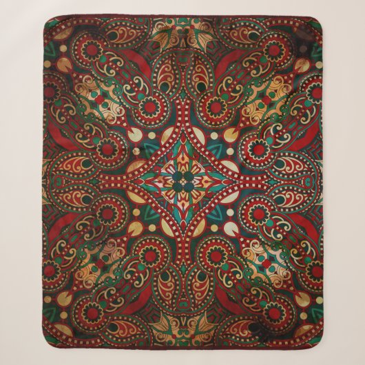 Traditioneller Grunge mit Blumenpfeife Sherpadecke (Vorderseite)