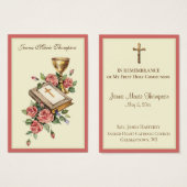 Traditioneller Heiliger Kartenchalice Erste Heilig (Vorne & Hinten)