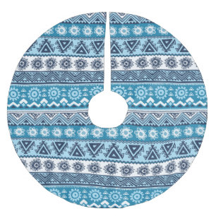 Traditioneller Herzschlag, florale Stammesmischung Polyester Weihnachtsbaumdecke