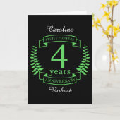 Traditioneller Hochzeitstag in den USA 4 Jahre Karte (Gelbe Blume)