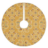 Traditioneller indischer Damast, nahtloses Muster. Polyester Weihnachtsbaumdecke (Vorderseite)