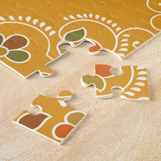 Traditioneller indischer Damast, nahtloses Muster. Puzzle (Seite)