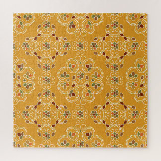 Traditioneller indischer Damast, nahtloses Muster. Puzzle