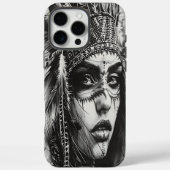 Traditioneller indischer Mädchenkrieger Case-Mate iPhone Hülle (Rückseite)