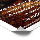 Traditioneller irischer Segen Poster (Ecke)