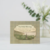 Traditioneller irischer Segen Postkarte (Stehend Vorderseite)