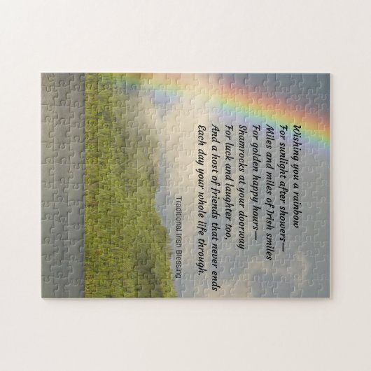 Traditioneller irischer Segen-Puzzle Puzzle (Horizontal)