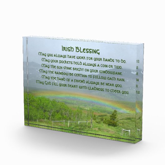 Traditioneller Irish Blessing Valley Regenbogen Fotoblock (Rechts)