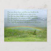 Traditioneller Irish Blessing Valley Regenbogen Postkarte (Vorderseite)