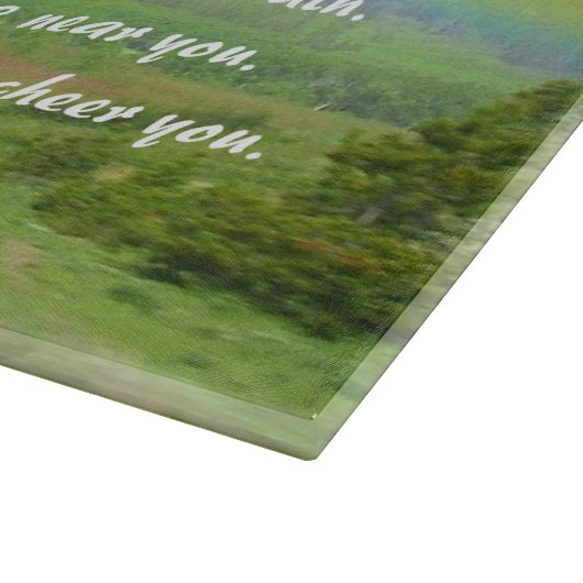 Traditioneller Irish Blessing Valley Regenbogen Schneidebrett (Ecke)